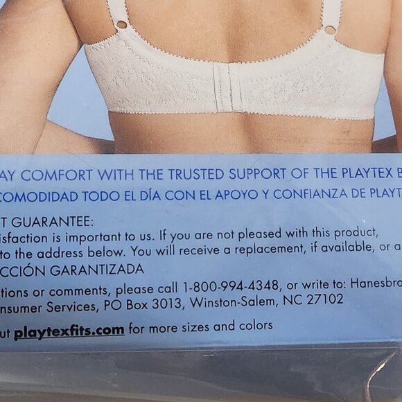 Playtex 18 Hour Bra Cafe Au Lait 36D #4693 Wireless Tagless 4-Way Support - Picture 7 of 8